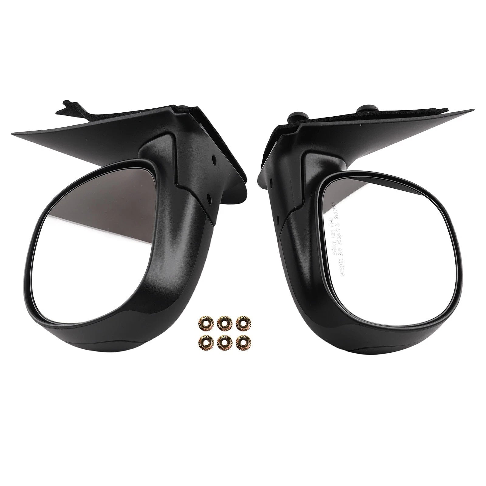 Set of 2 Black Manual Folding Side Mirrors for Ford F-250 (1997–1999) 1L3Z17682HAA