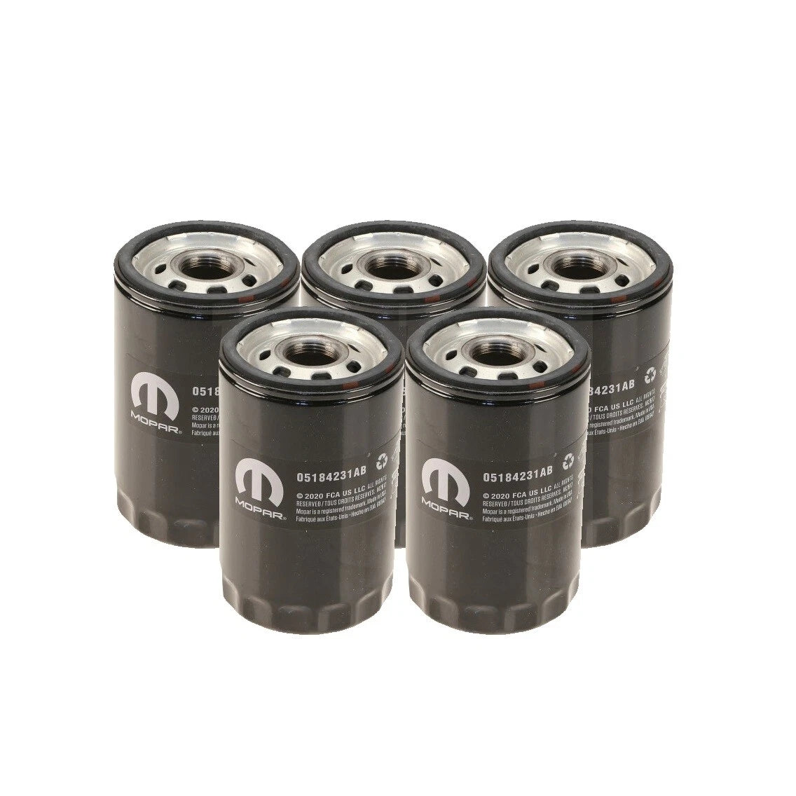 Set of 5 Engine Oil Filters for Dodge Jeep Ram 3.7L V6 (OEM Mopar)