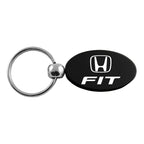 Black Oval Keychain KC1340.FIT.BLK - Officially Licensed for Honda Fit