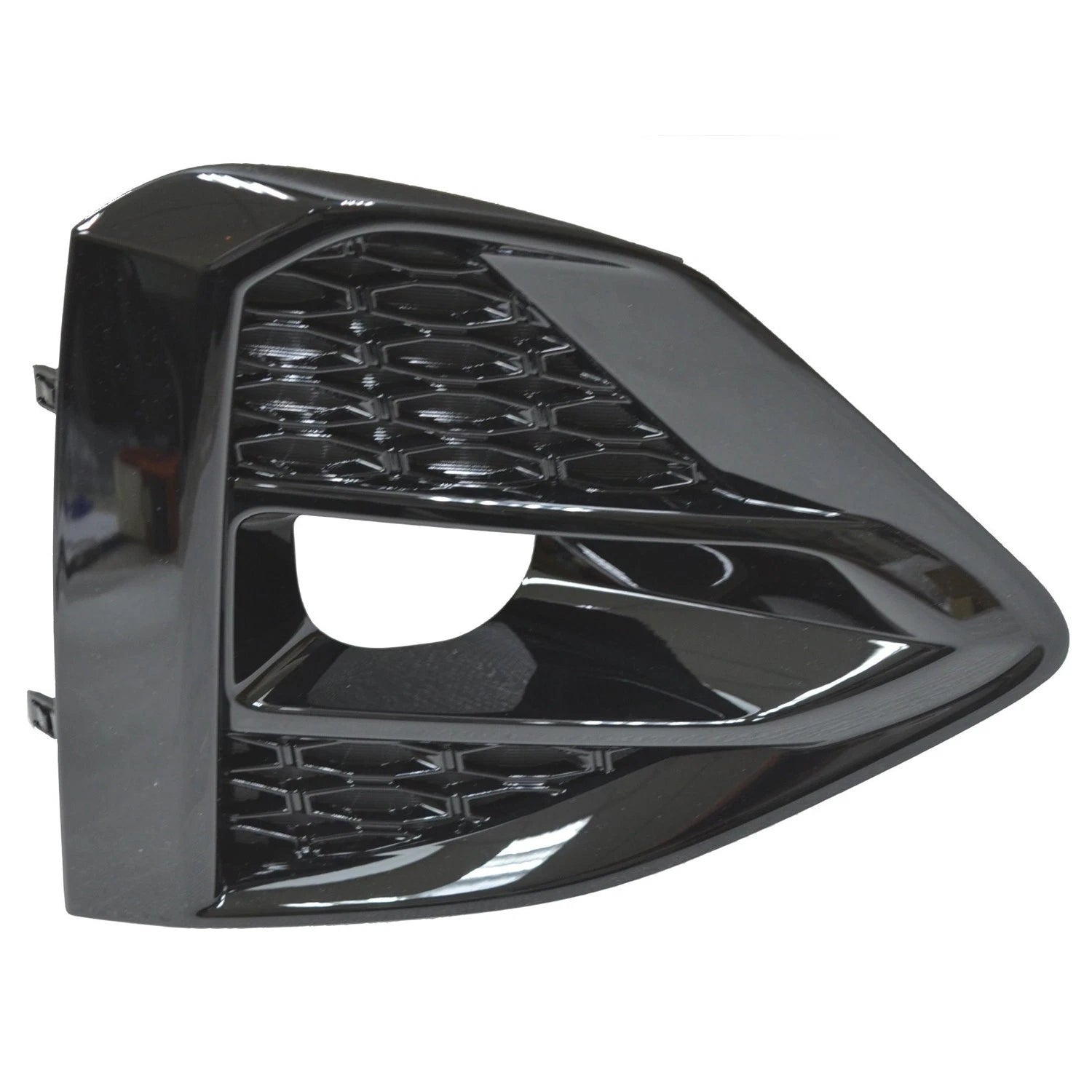 Replacement Black Painted ABS Plastic Front Passenger Side Fog Light Bezel