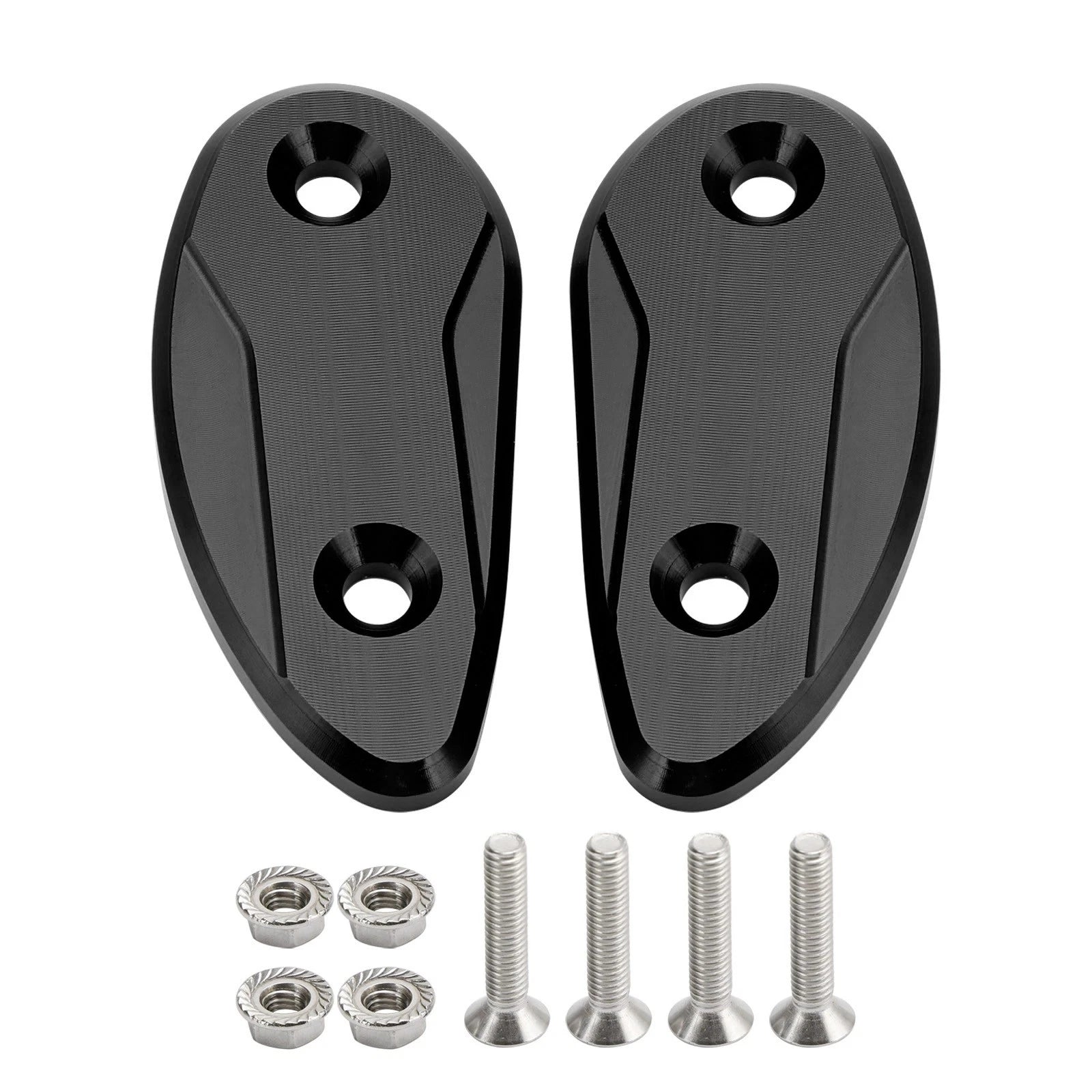 CNC Black Mirror Block Off Plates for Honda CBR 1000 RR (2008–2023) #6