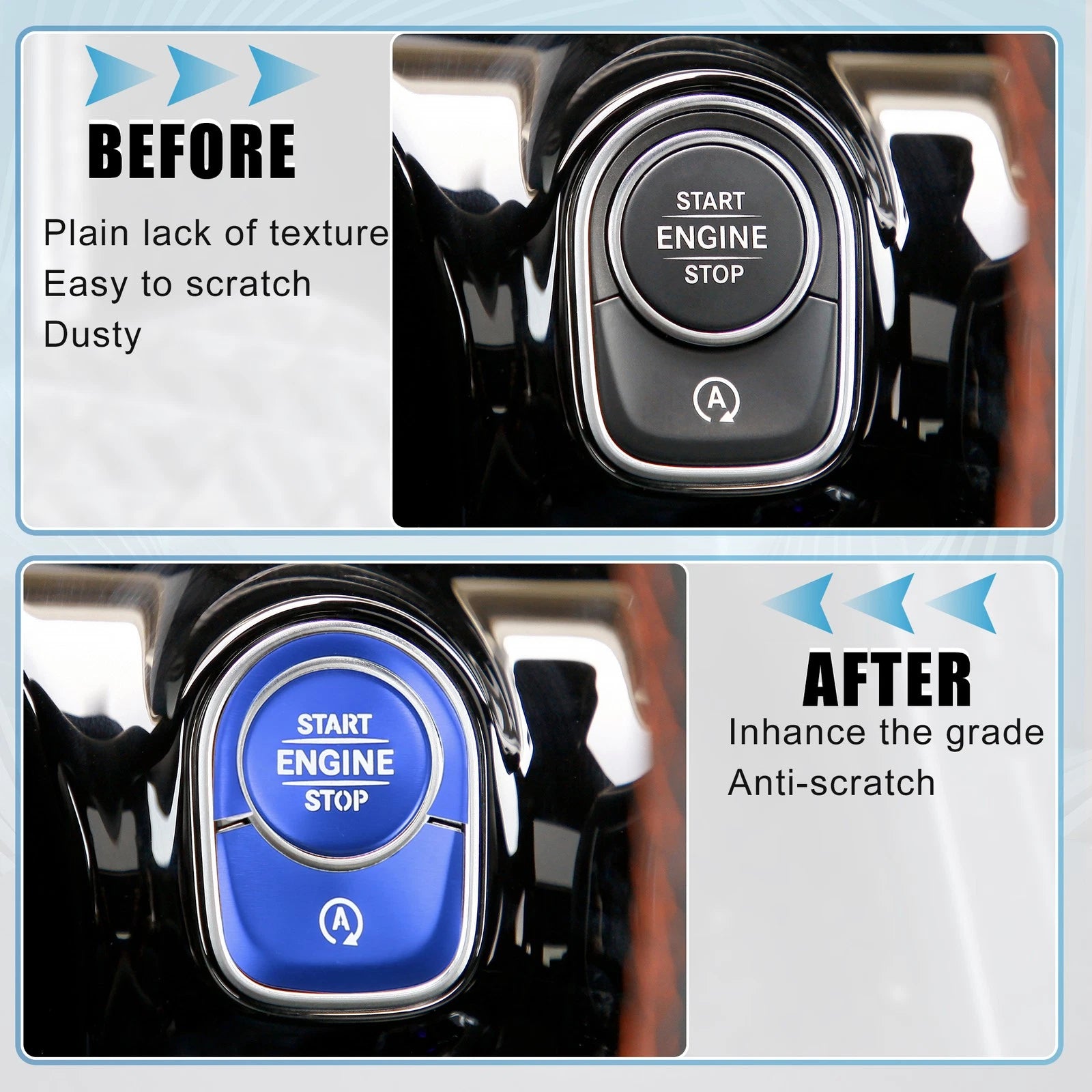 Start Stop Button Cover Sticker Kit for Mercedes Benz A-Class 