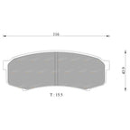 Rear Disc Brake Pad Set for Toyota Landcruiser Prado (1990–2018)