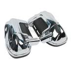 Chrome Lower Vented Leg Fairing Glove Box for Harley Touring FLT (1983–2013)