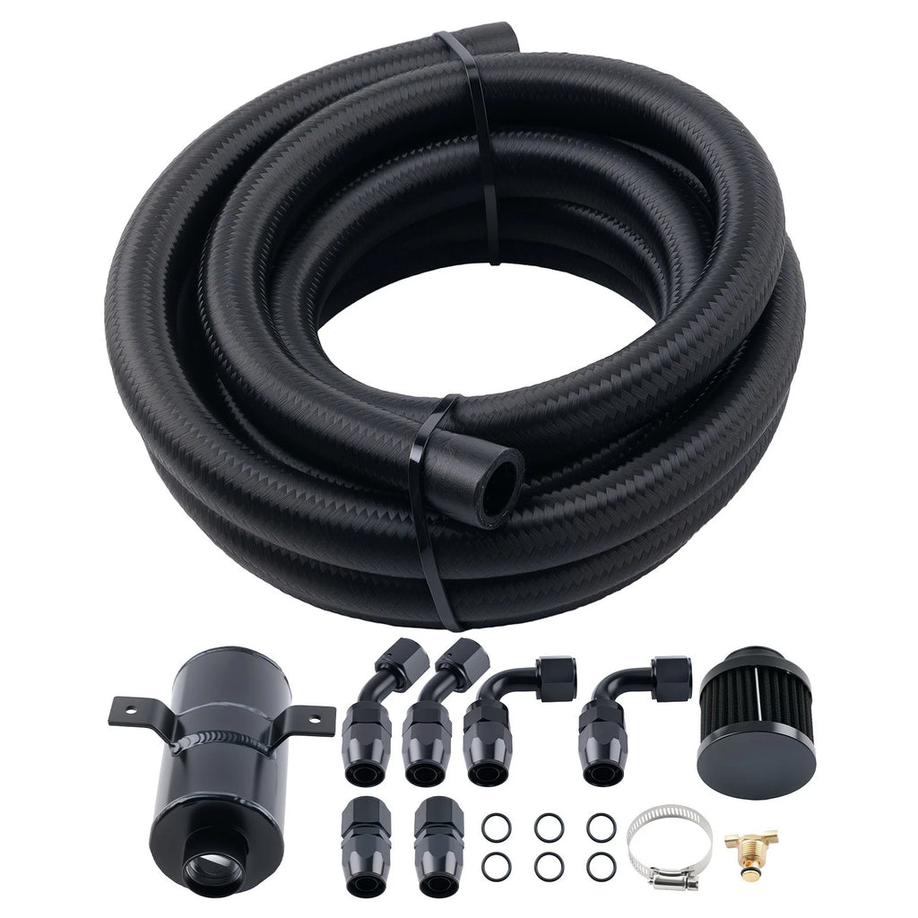 Baffled Oil Catch Can 750mL for Universal Applications (0.75L, AN10)