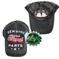 Vintage Genuine Ford Parts Baseball Hat Cap Black Mesh Back