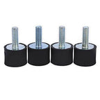 Set of 4 Rubber Isolator Mounts for M6 Studs