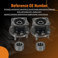 2X Rear Wheel Bearing Hub Assembly for Mazda 2 (2011–2014) BR930832 H512468 ABS