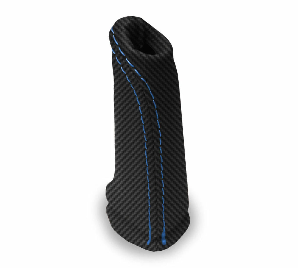 Carbon Fiber E Brake Boot Cover for BMW E60 (2004–2010) Blue Stitch