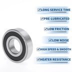 Deep Groove Ball Bearing 6307VV for Scooter Skateboard (P0 35x80x21mm)