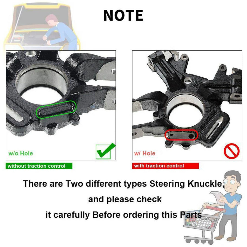 Pair Rear Steering Knuckle for Ford Explorer Mercury Mountaineer (2002-2005)