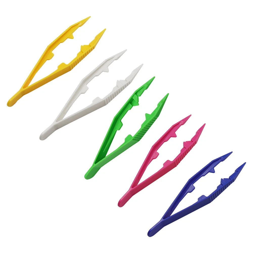Lightweight Plastic Tweezers for Crafts and Bead Collections (Children's)