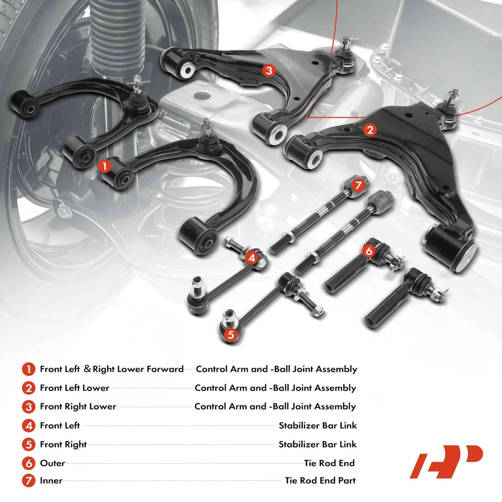 10x Front Control Arm Ball Joint Sway Bar for Toyota 4Runner (2010–2019)