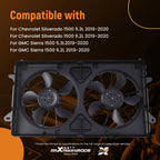 Dual Cooling Fan for Chevy Silverado, GMC Sierra 1500 (2019–2020) 84120128