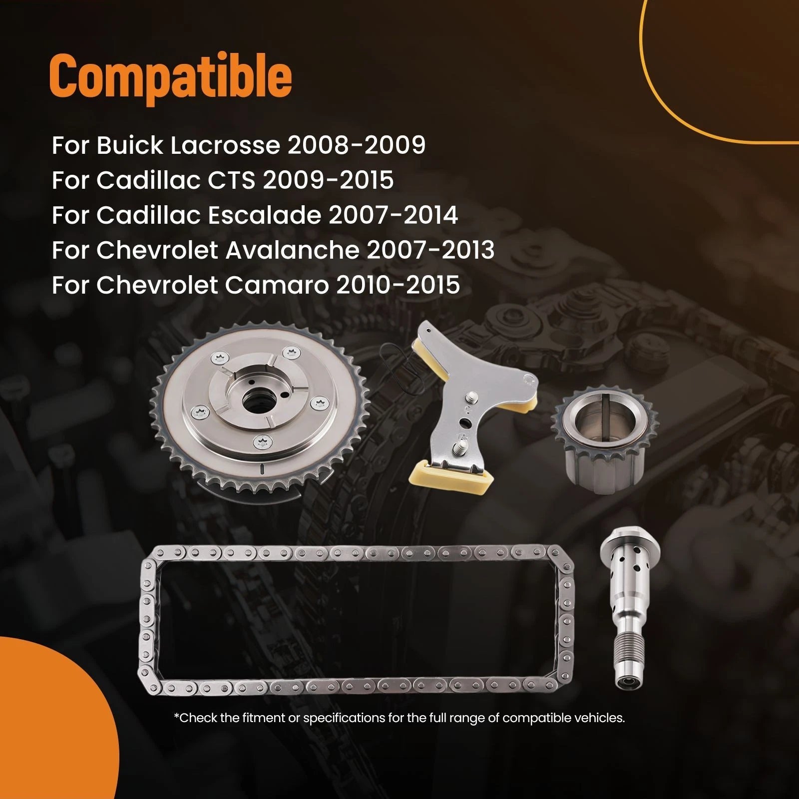Engine Timing Chain Kit for GMC Savana 3500 (2007–2018) 12606358 918-186