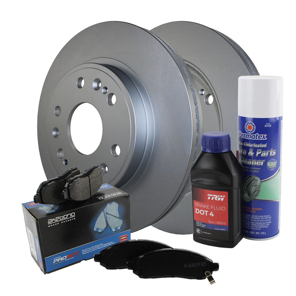 Front Brake Kit 330mm Disc Rotors & Akebono ProACT Pads for Chevrolet GMC