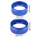 Set of 2 Headlight Switch Knob Trim Covers for Dodge Ram (2018–2020) Blue