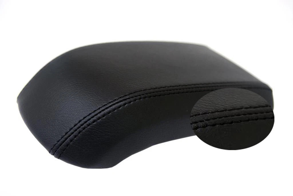 Center Console Armrest Cover for Ford Fiesta (2014–2019) Black Leather