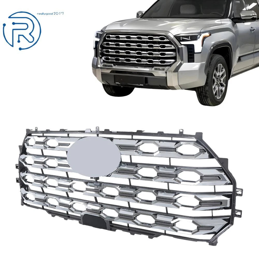 Chrome Front Bumper Grille with Camera Hole for Toyota Tundra (2022–2023)