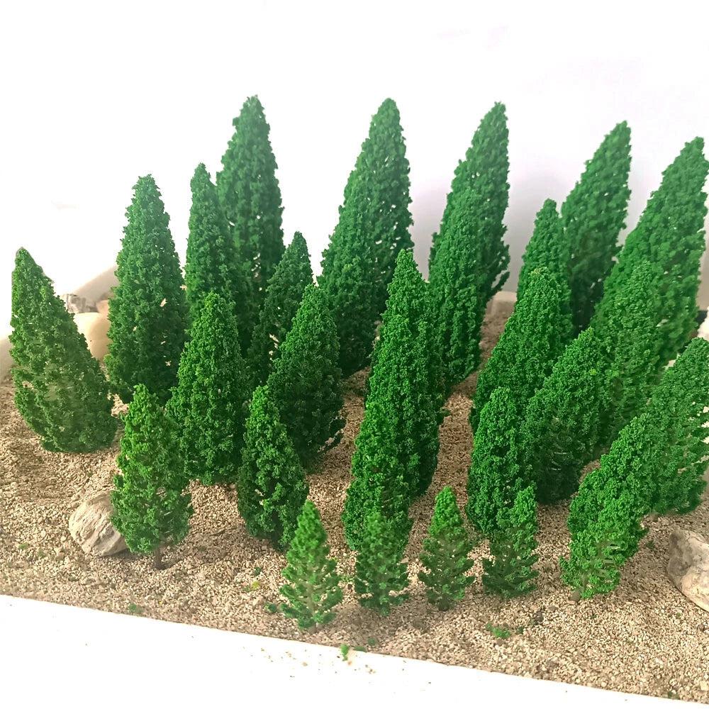30Pcs Model Trees for Train Railroad Wargame Scenery Landscape