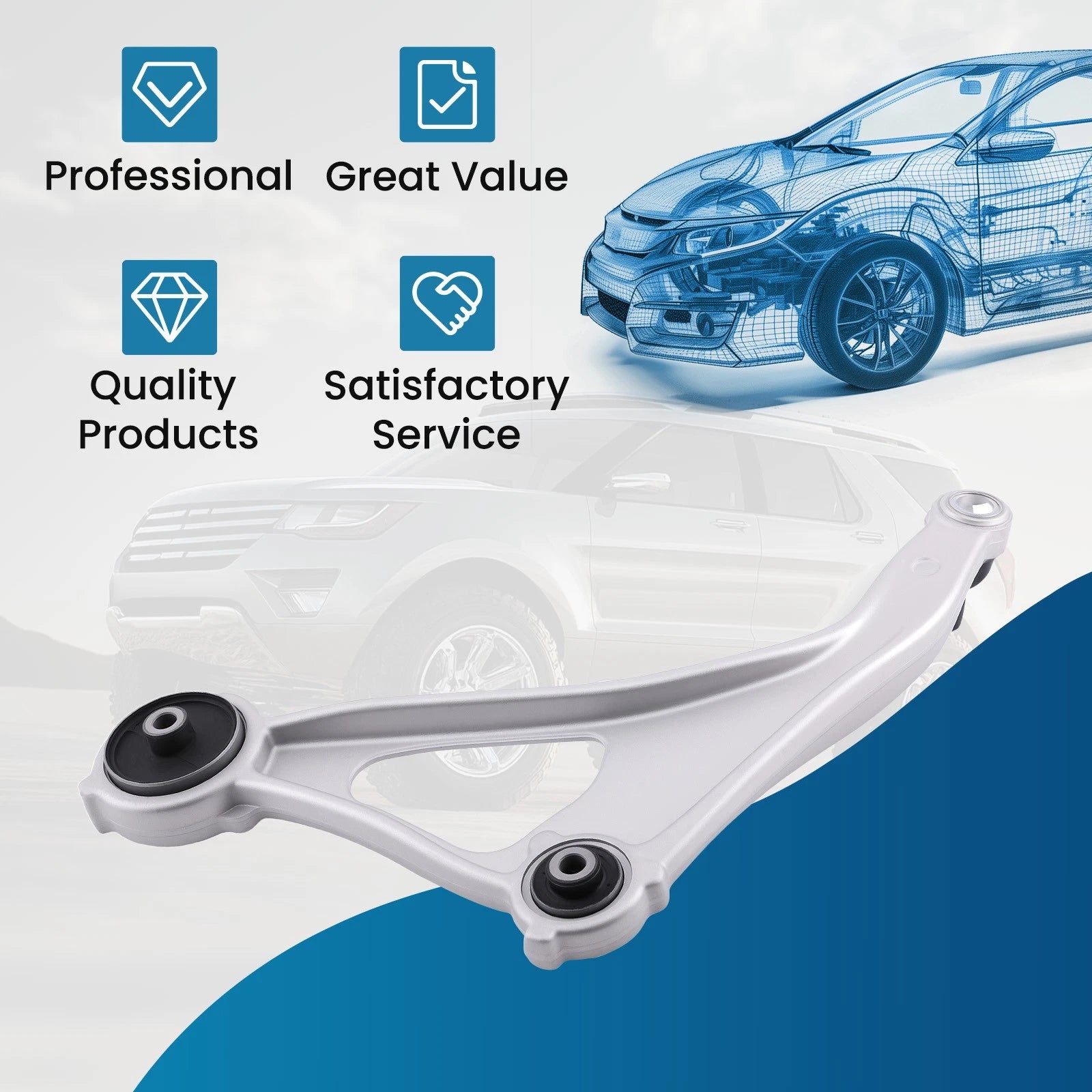 Passenger Side Suspension Control Arm w/ Ball Joint for Nissan Maxima (2016–2023)