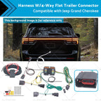 Harness with 4-Way Flat Trailer Connector for Jeep Grand Cherokee (2014–2021)