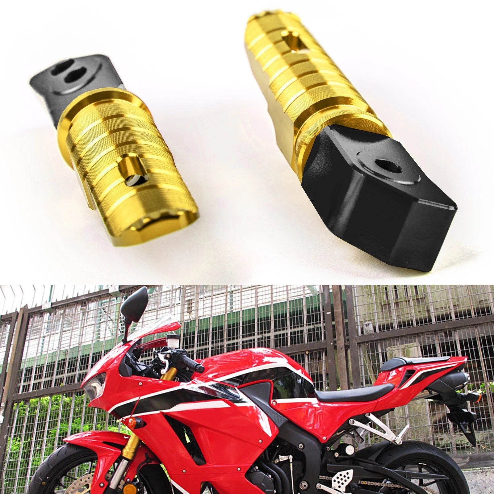 Rear Footrests Foot Pegs for Honda CBR250RR/CBR600RR/CBR1000RR/CB1100/CBR900 (All Years) #8