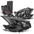 Projector Headlight Set for Nissan Maxima (2009–2014) Black/Clear