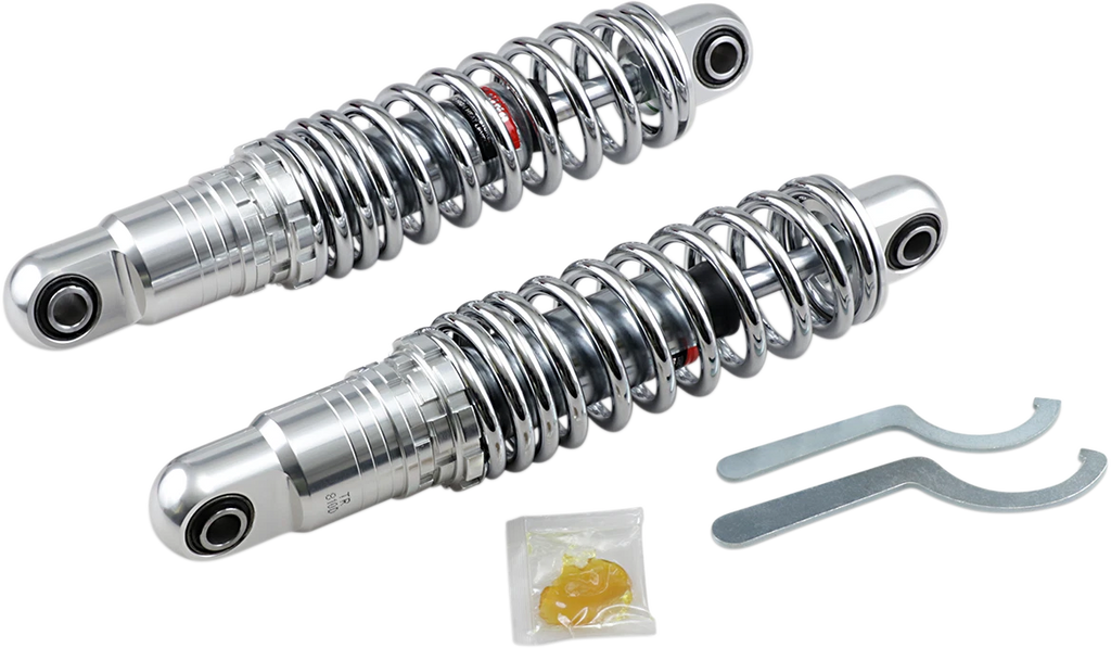 Premium Ride-Height Adjustable Chrome Shocks for Drag Specialties