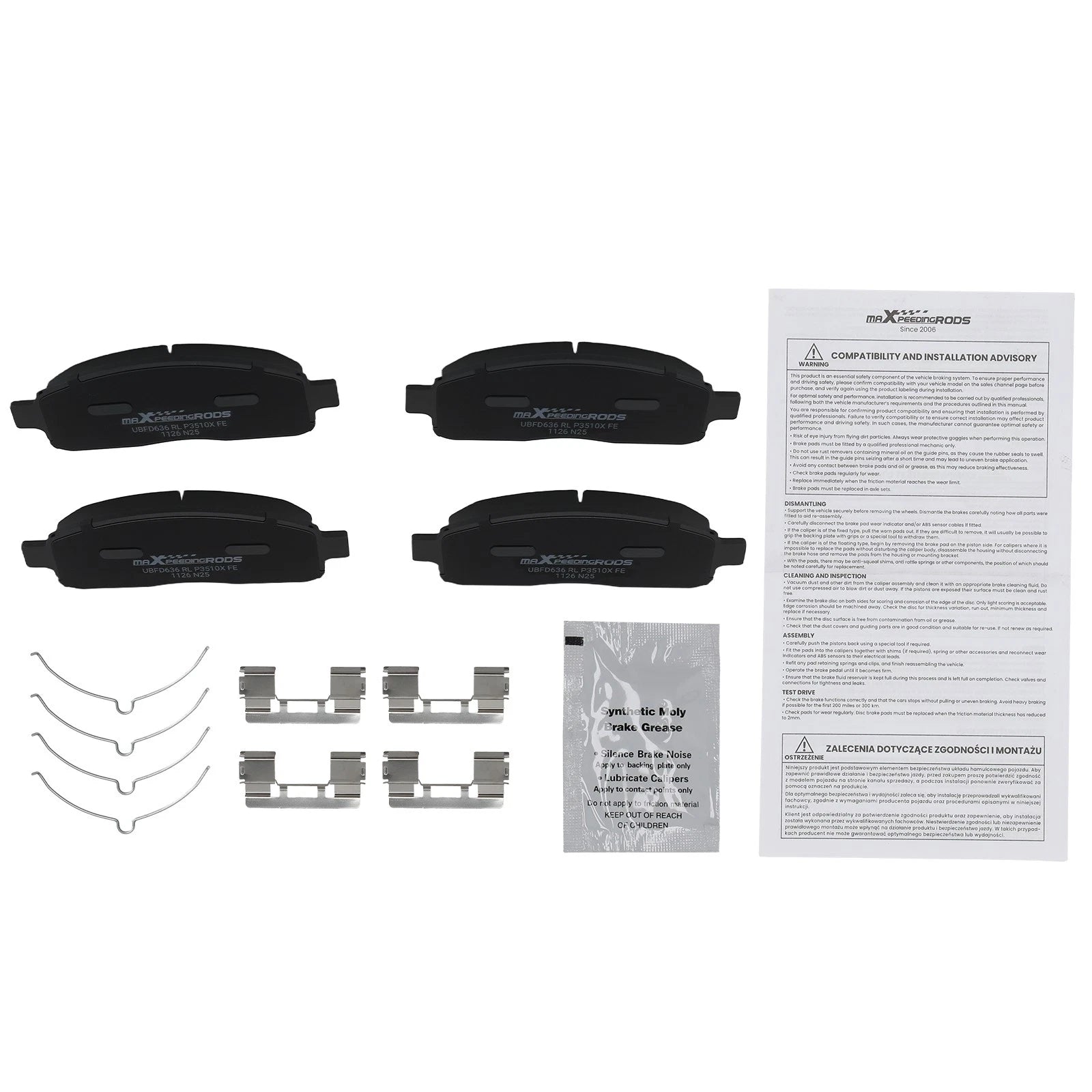 Front Brake Pads Set for Ford F-150 2004-2009 Lincoln Mark LT 2006-2008 D1083