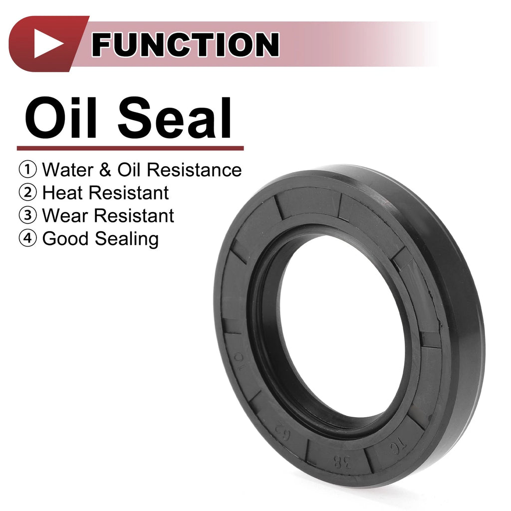 Set of 5 Rotary Shaft Oil Seals for Various Models (38x62x10mm)