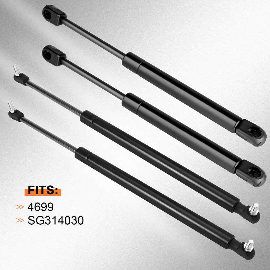 Set of 2 Hood & 2 Liftgate Lift Supports for Jeep Grand Cherokee (1999–2004)