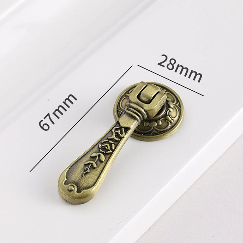 2X Antique Zinc Alloy Pull Handle Knob for Door Drawer Cabinet (No Years)