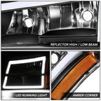 LED DRL Bar Headlight & Bumper Lamp for Silverado 1500 2500 3500 (2003–2007)