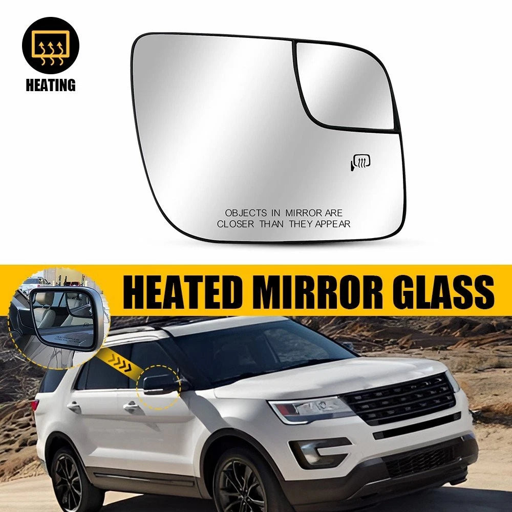 Side Passenger Heated Convex Mirror Glass for Ford Explorer (2011–2019)