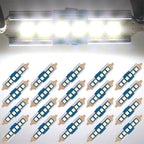 20PCS 39mm 3030-6-SMD LED Festoon Lights for Car Interior (12V)