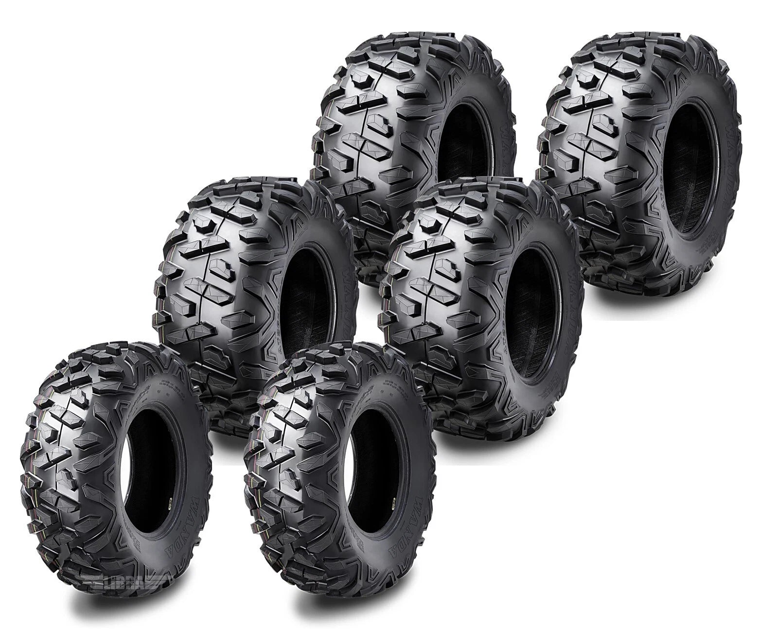 Set of 2 WANDA 25x10-12 & 4 WANDA 25x11-12 UTV ATV Tires 6-Ply