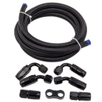 3/8 Fuel Line Hose with 6AN Fitting and Clamp for Universal Applications
