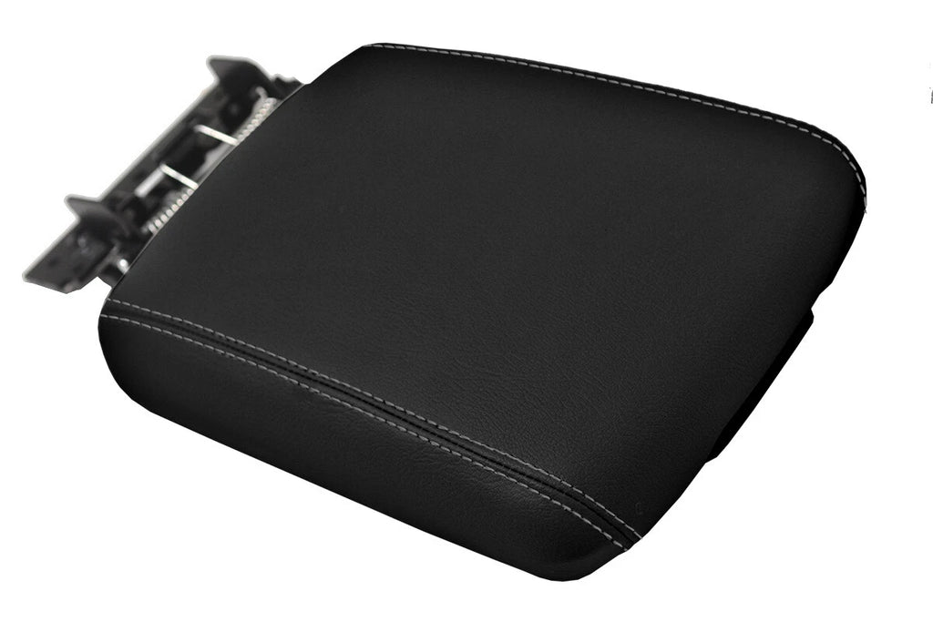 Leather Console Lid Armrest Cover for Kia Telluride (2020) Gray Stitch