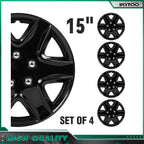 Set of 4 Wheel Covers for R15 Tire & Rim (15 Inch)