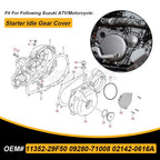 Starter Idle Gear Cover Cap & O-Ring for Suzuki LT-Z400 (2003–2014)