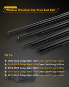 Weatherstrip Window Moulding Trim Seal for Dodge Ram 1500 2500 3500 (2009–2023)