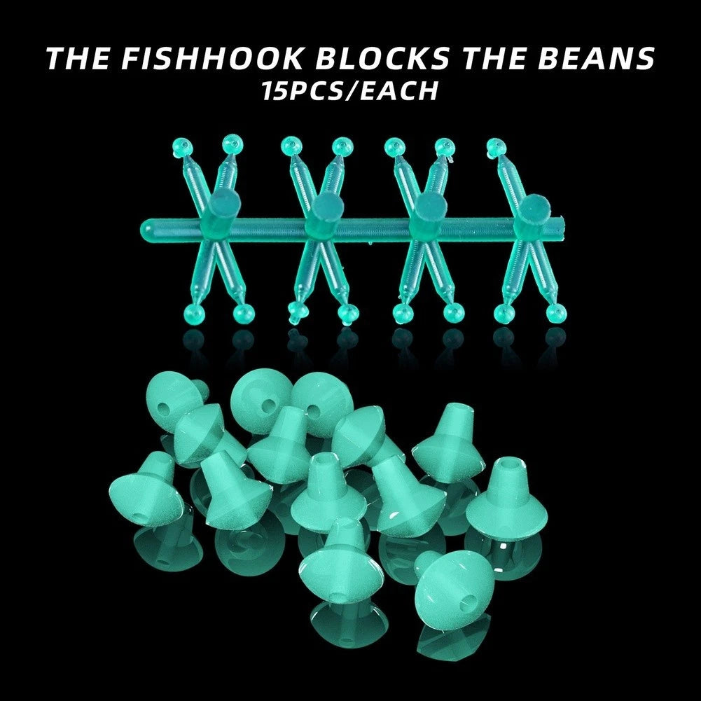 20 PCS PVC Plastic Fishing Hook Beads Stopper for Carp Tackle