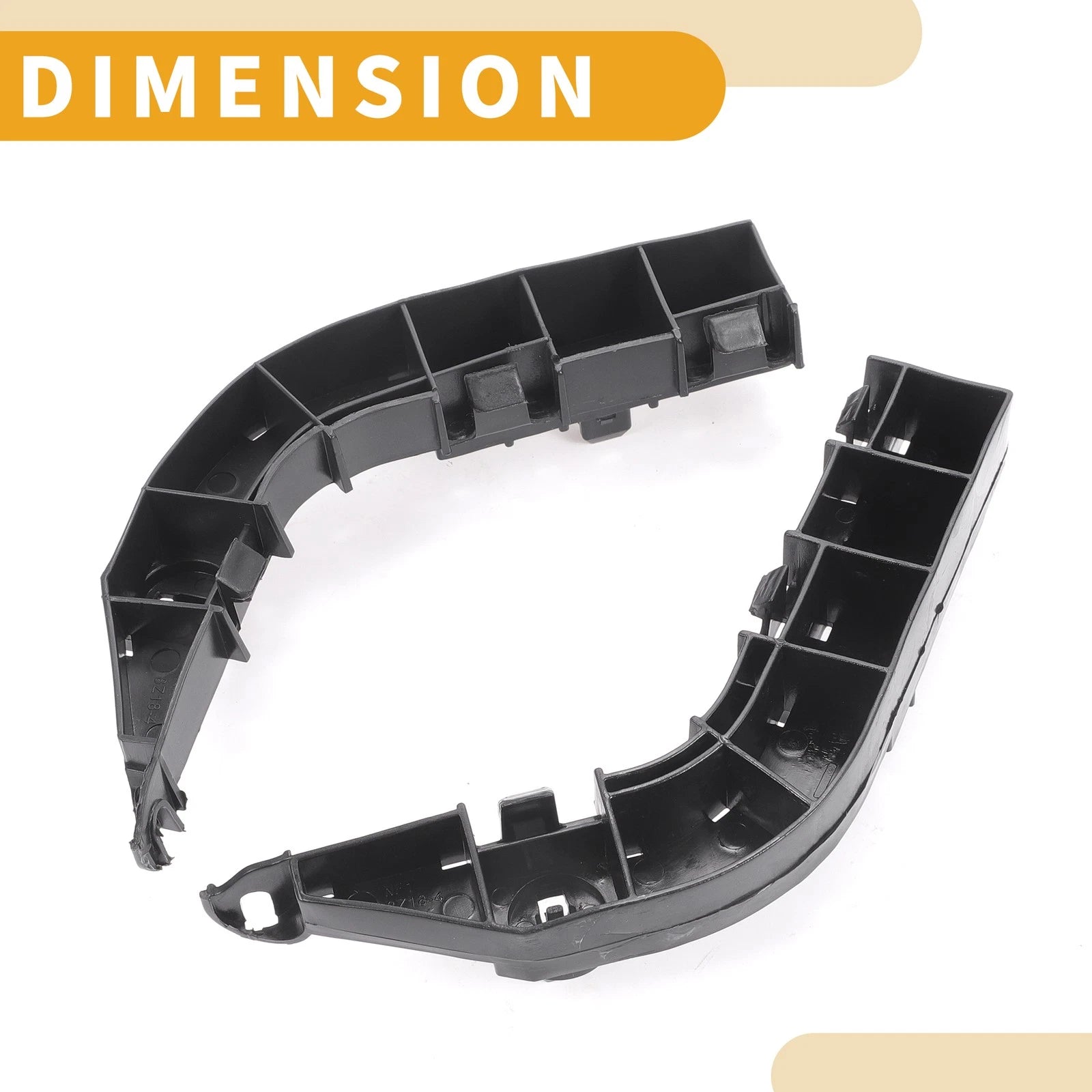 Set of 2 LH RH Front Bumper Support Brackets for Honda City (2005–2008) Black