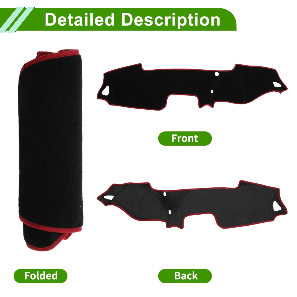 Dash Cover for Mazda MX-5 (2015–2022) Polyester Black with Red Edge