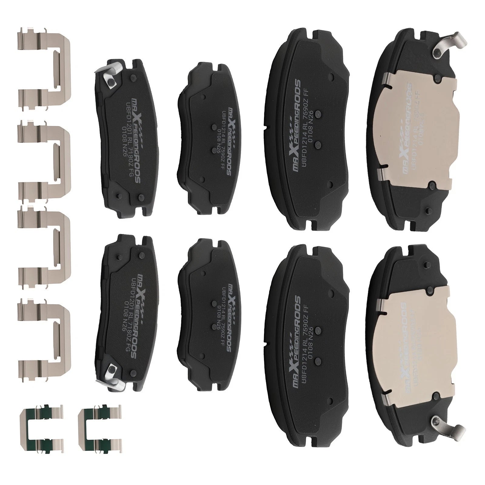 Front & Rear Ceramic Brake Pads Kit for Chevrolet Equinox / GMC Terrain (2010–2017)