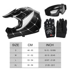 Youth Full Face Helmet for Motocross Dirt Bike ATV (S, M, L, XL)