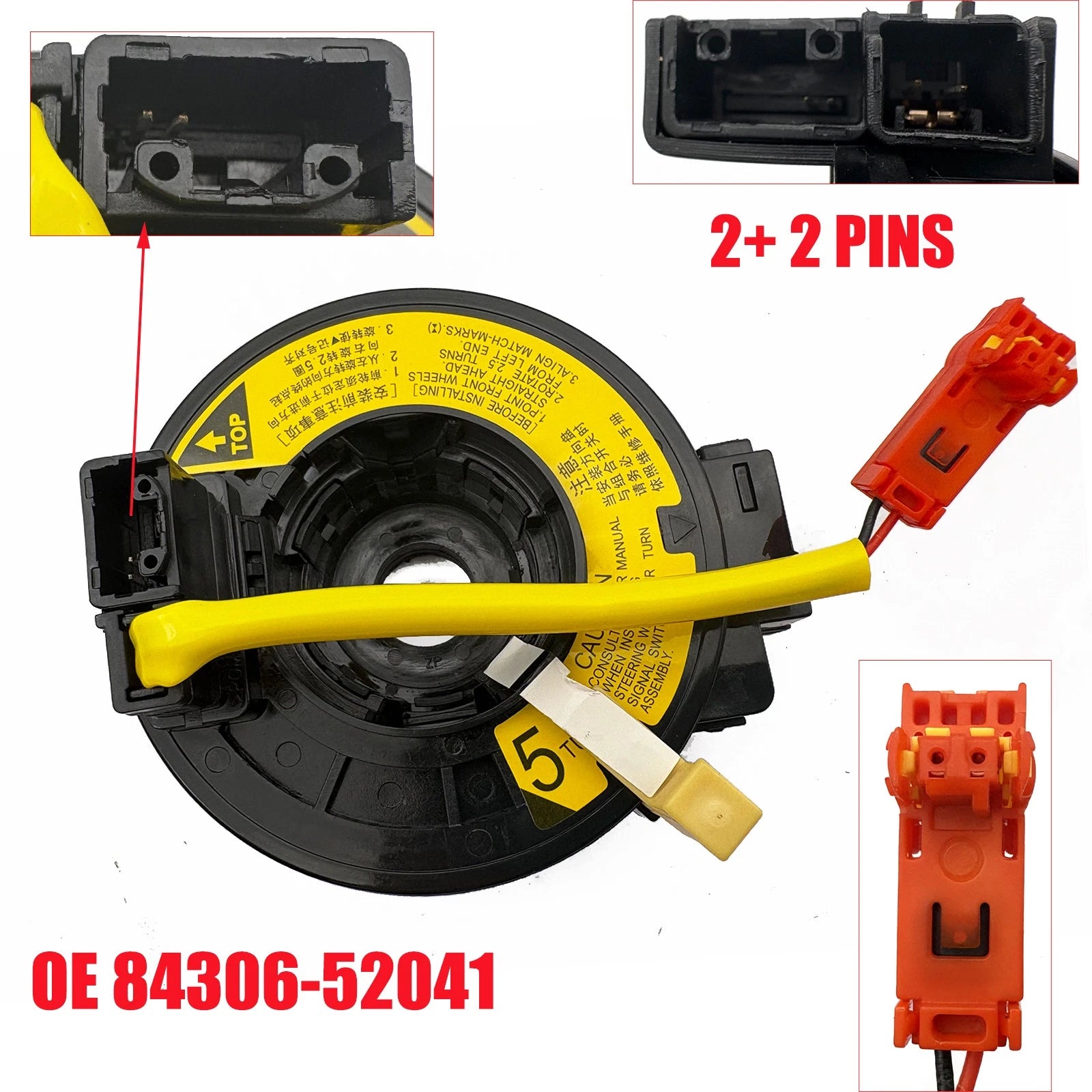 Clock Spring Spiral Cable 84306-52041 for Toyota Echo (2003–2005)