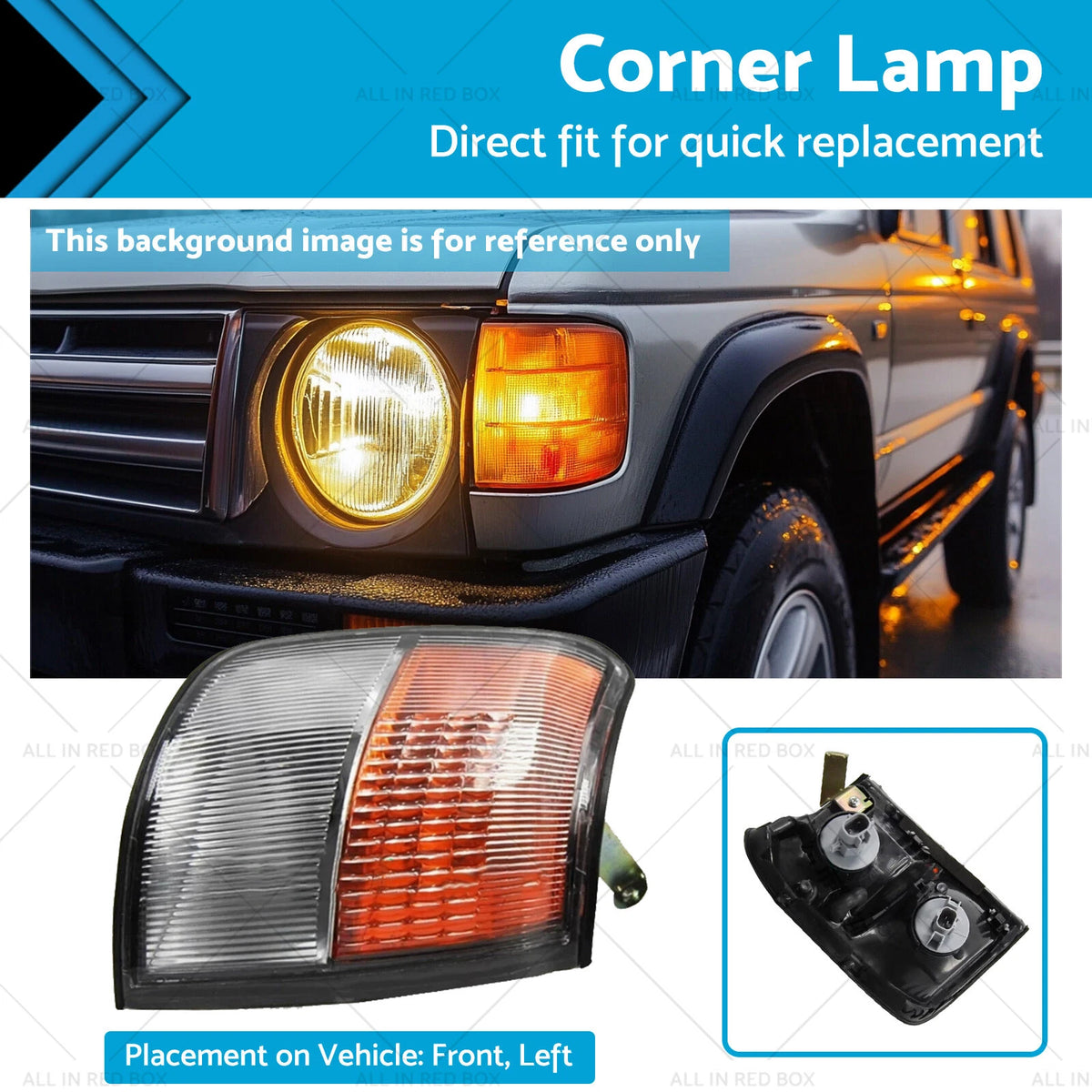 Left Corner Lamp Turn Signal Light for Mitsubishi Pajero Montero (1993–1996)