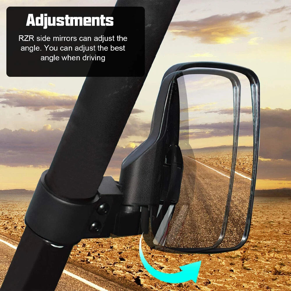2X Rear View Mirror Set for UTV (1.75" - 2" Clamp)